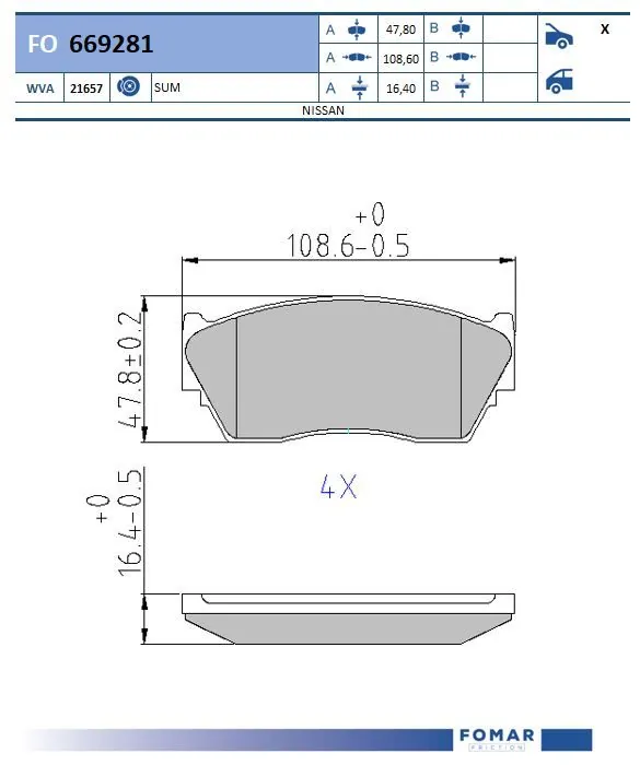 Brake Pad Set, disc brake
